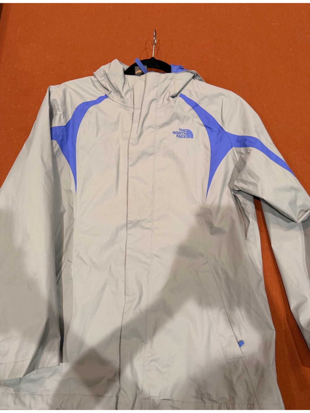 The North Face Gray Jacket with Purple Lining